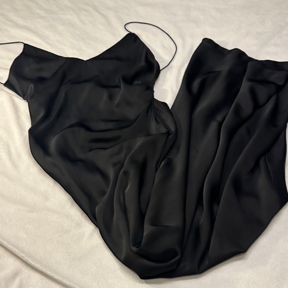 Commense Elegent Black Backless Maxi Dress (C)